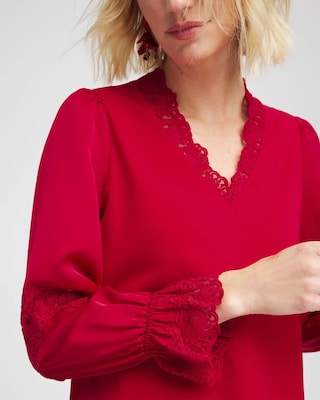 Lace V-Neck Top click to view larger image.