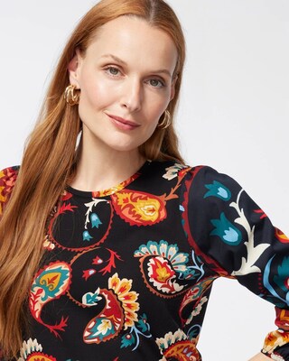 Paisley Puff Sleeve Tee