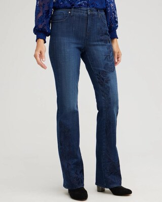 Girlfriend Embroidered Flares