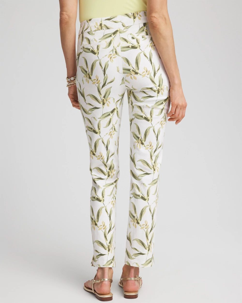 Petite Brigitte™ Aria Leaf Slub Ankle Pants