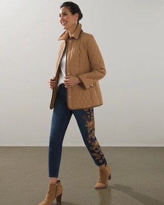 Applique Leg Pull-On Ankle Jeggings