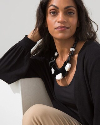 Black and White Bib Necklace
