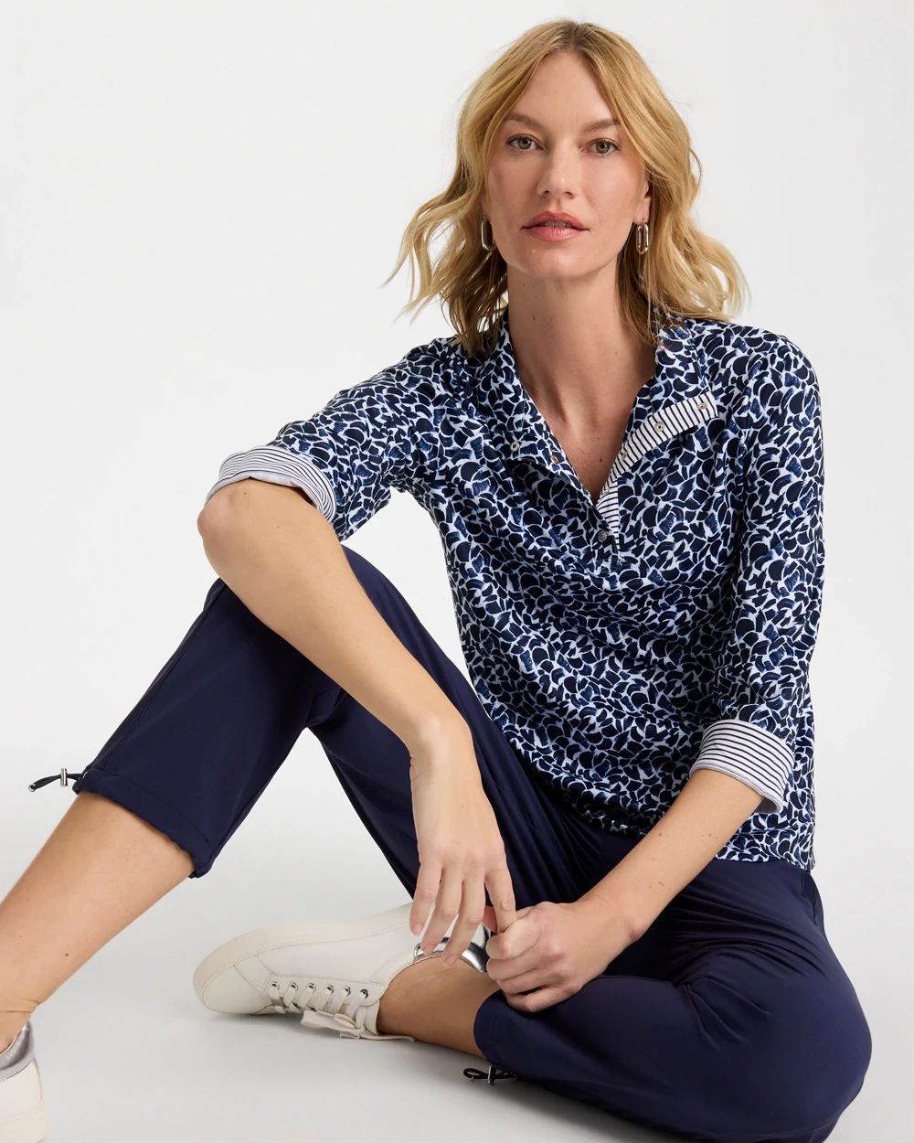 Zenergy® UPF Paint Snap Mockneck