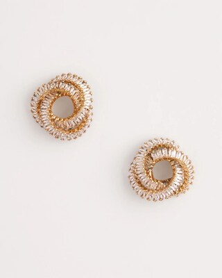 Goldtone Twisted Stud Earrings