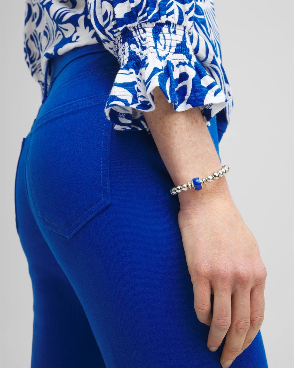Blue Hero Beaded Stretch Bracelet