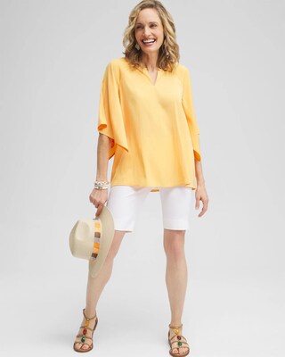 Satin Keyhole Neck Blouse click to view larger image.