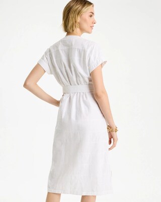Embroidered Cotton Shirtdress click to view larger image.