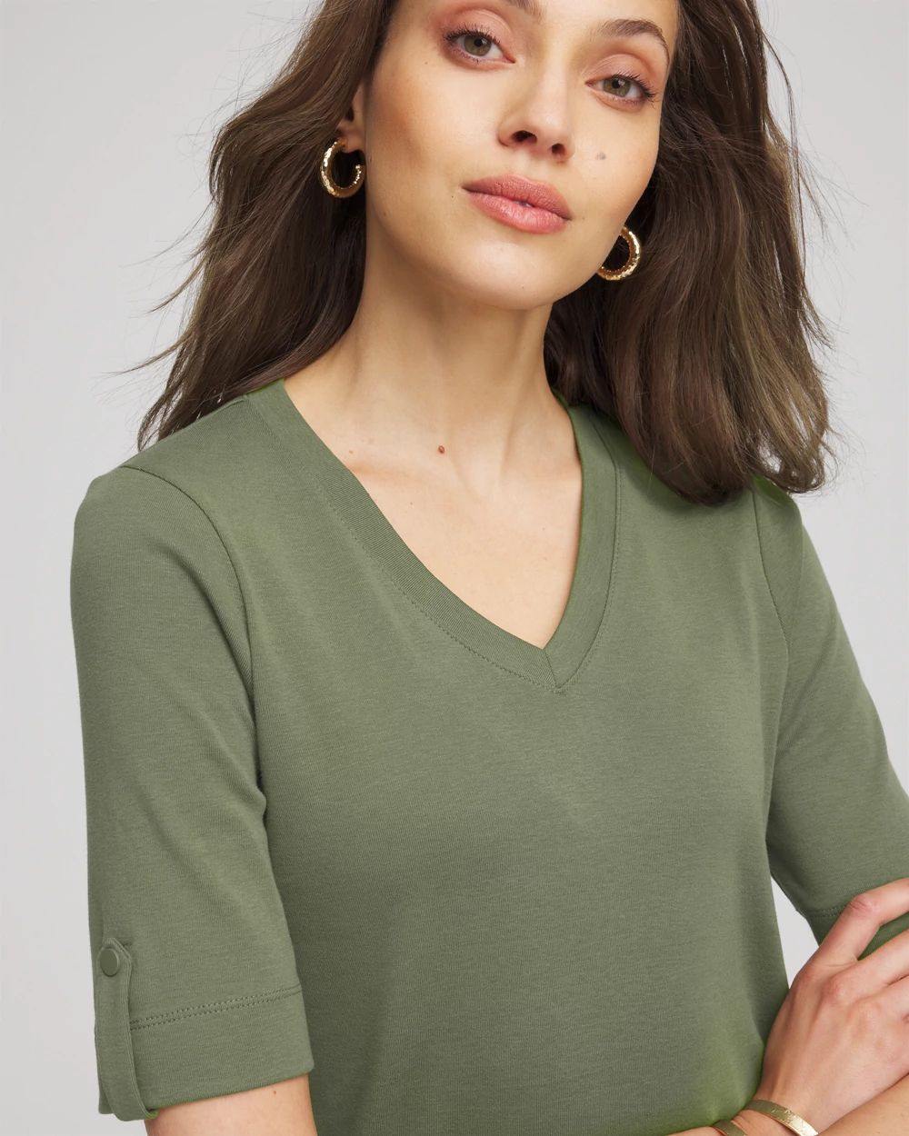 Everyday V-Neck Pima Tee click to view larger image.