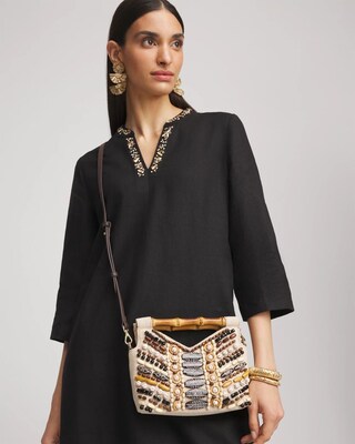 Beaded Bamboo Handbag click to view larger image.