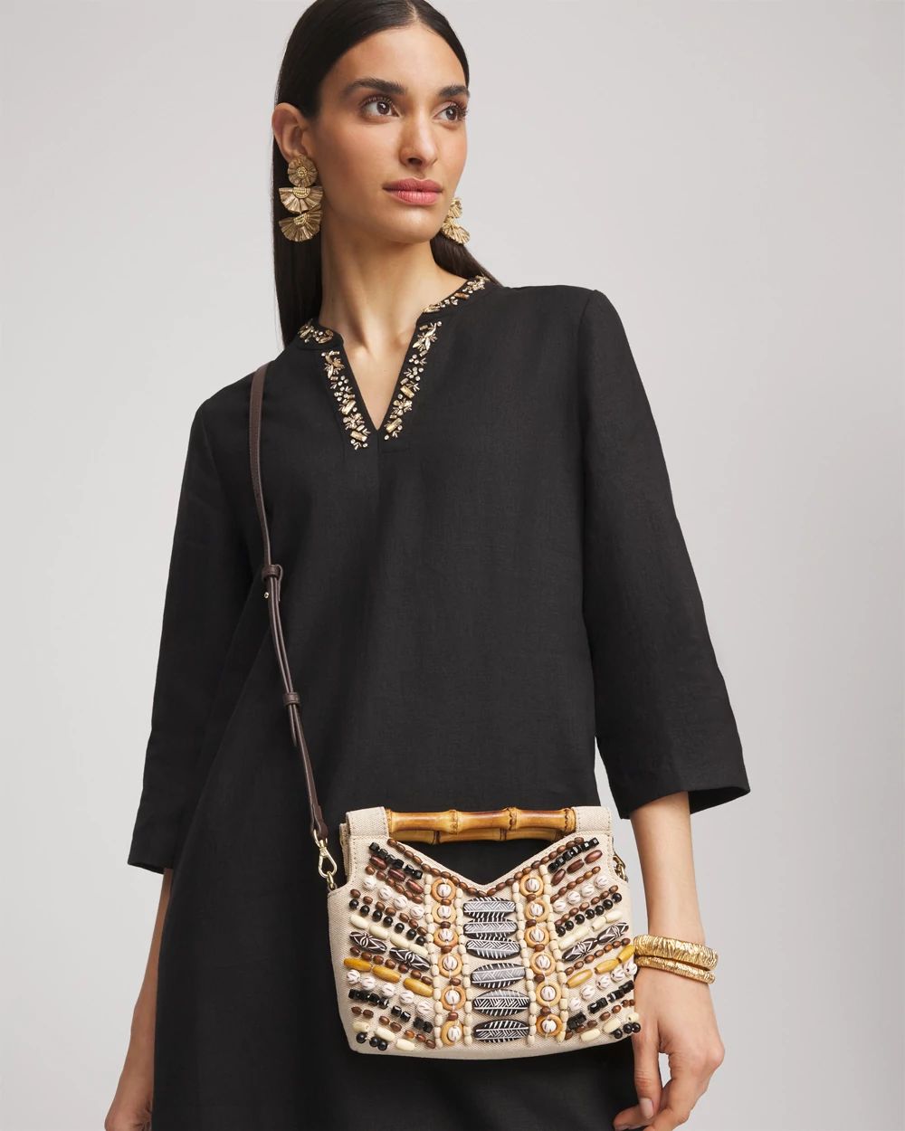 Beaded Bamboo Handbag