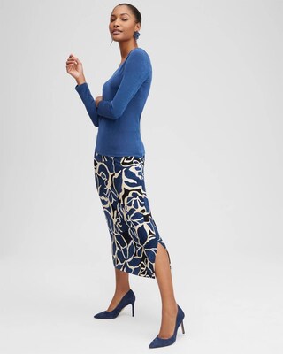 Travelers Floral Midi Skirt
