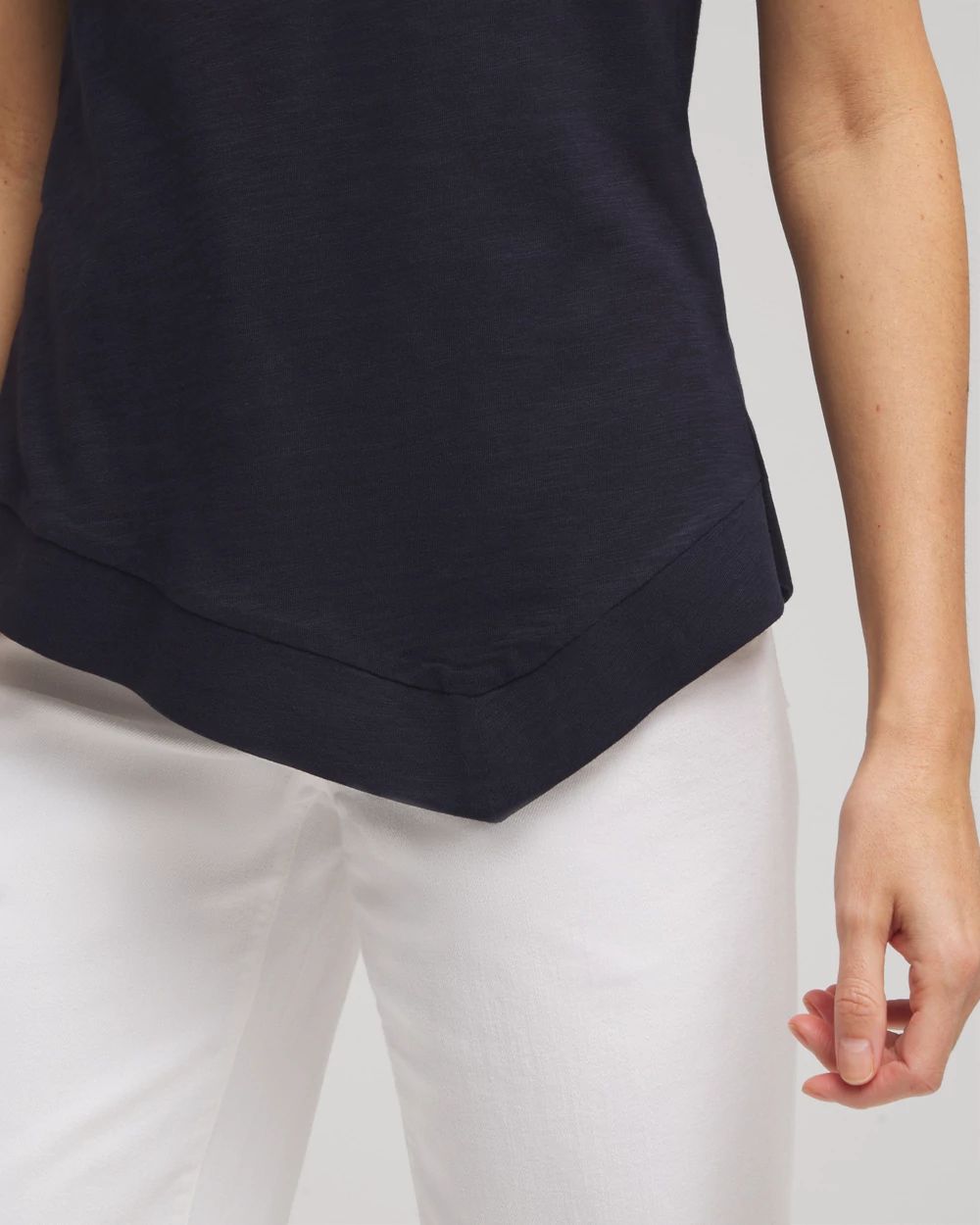 Asymmetrical Elbow Sleeve Tee