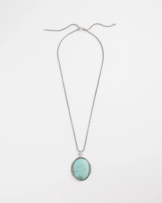 Adjustable Turquoise Howlite Necklace