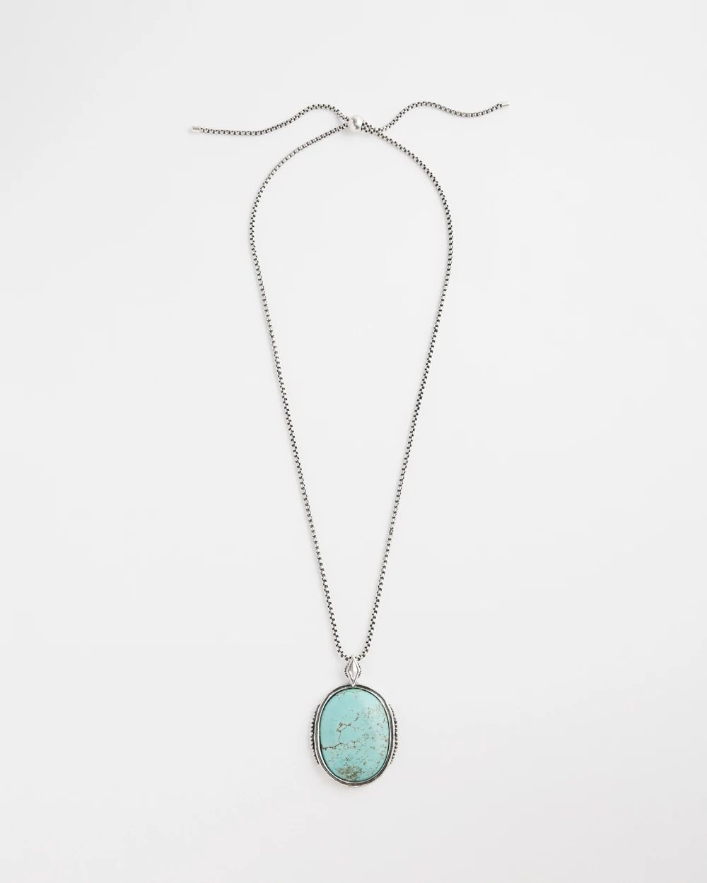 Adjustable Turquoise Howlite Necklace