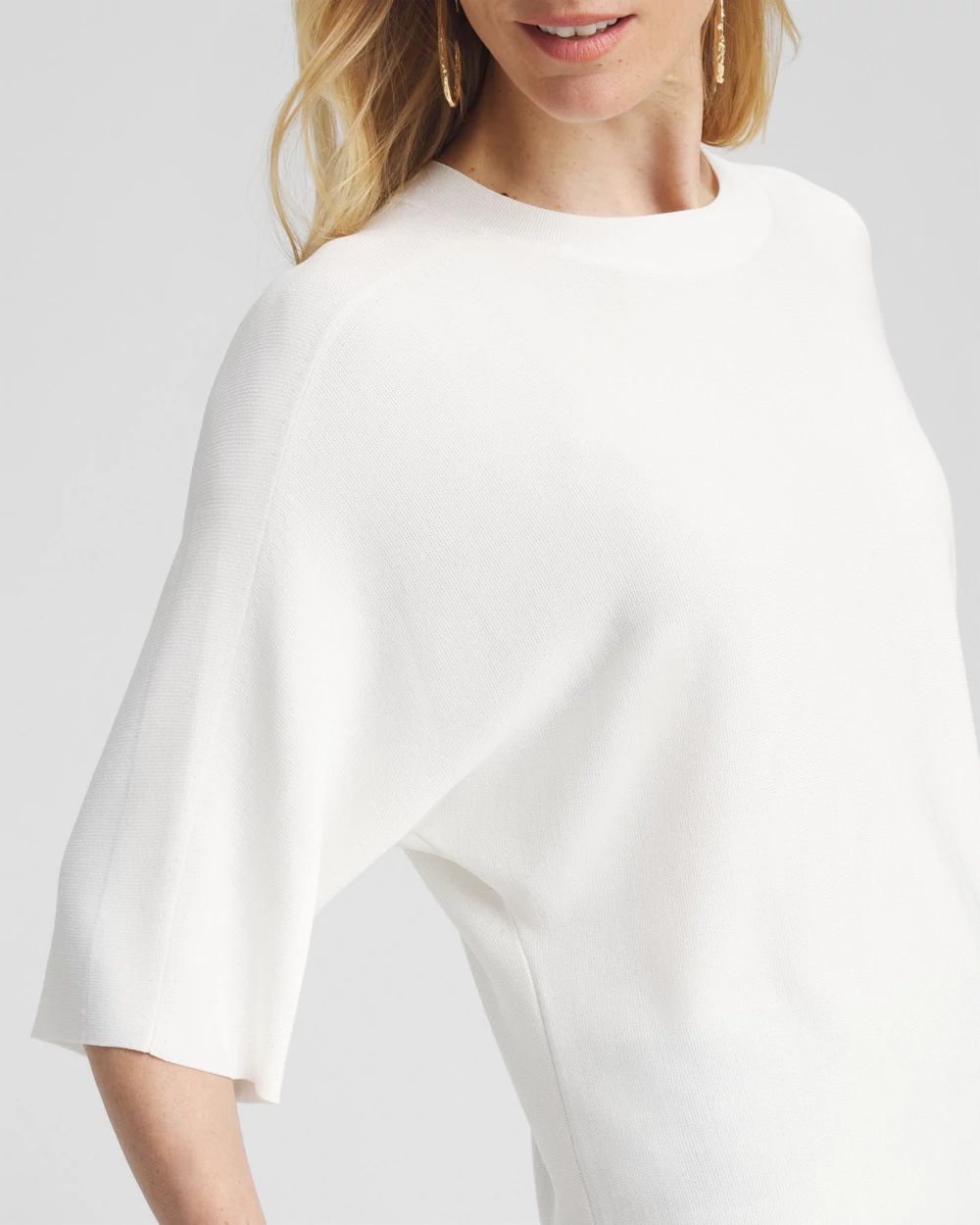 Dolman Sleeve Crew Neck Pullover Sweater