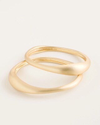 Matte Goldtone Bangle Set