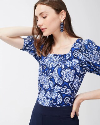 Navy Cluster Earrings