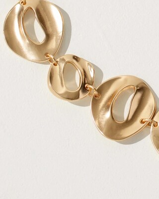 Gold Tone Bib Necklace