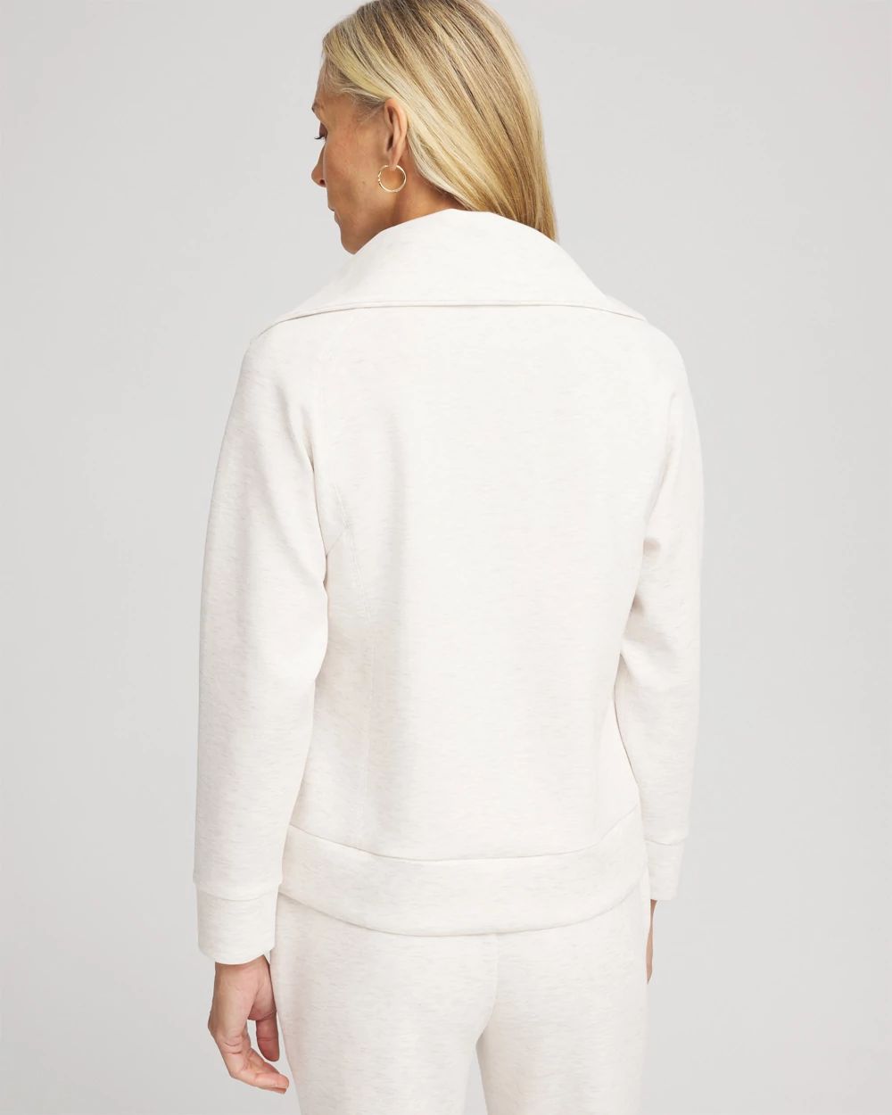 Zenergy® Heathered Scuba Satin Trim Sweatshirt