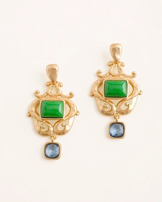 Multi-Stone Chandelier Earrings