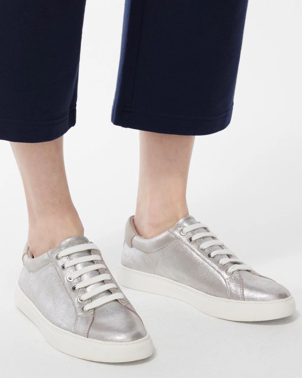 Metallic Suede Sneakers