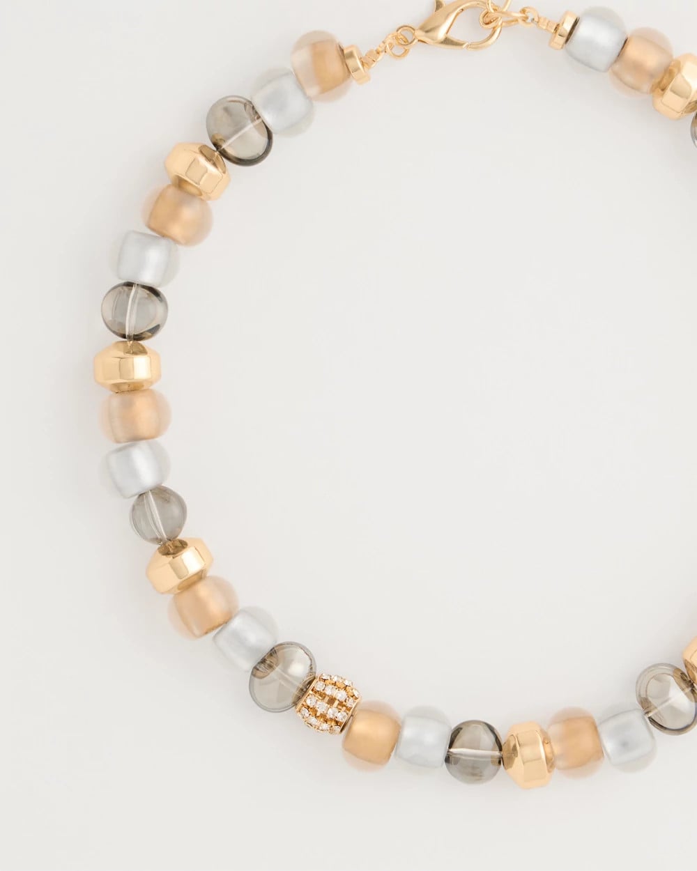 Neutral Resin Beaded Necklace