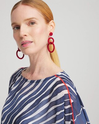 No Droop™ Red Sead Bead Earrings