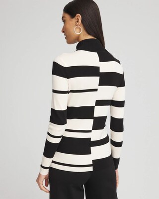 ECOVERO™ Striped Turtleneck Sweater click to view larger image.