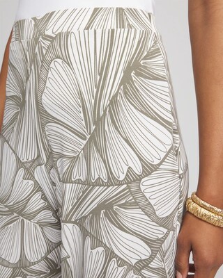 Travelers™ Abstract Leaf Print Knit Wide-Leg Pants click to view larger image.