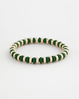 Green Gold Slice Stretch Bracelet