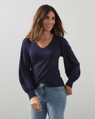 Touch of Cool Smocked Sleeve Tee