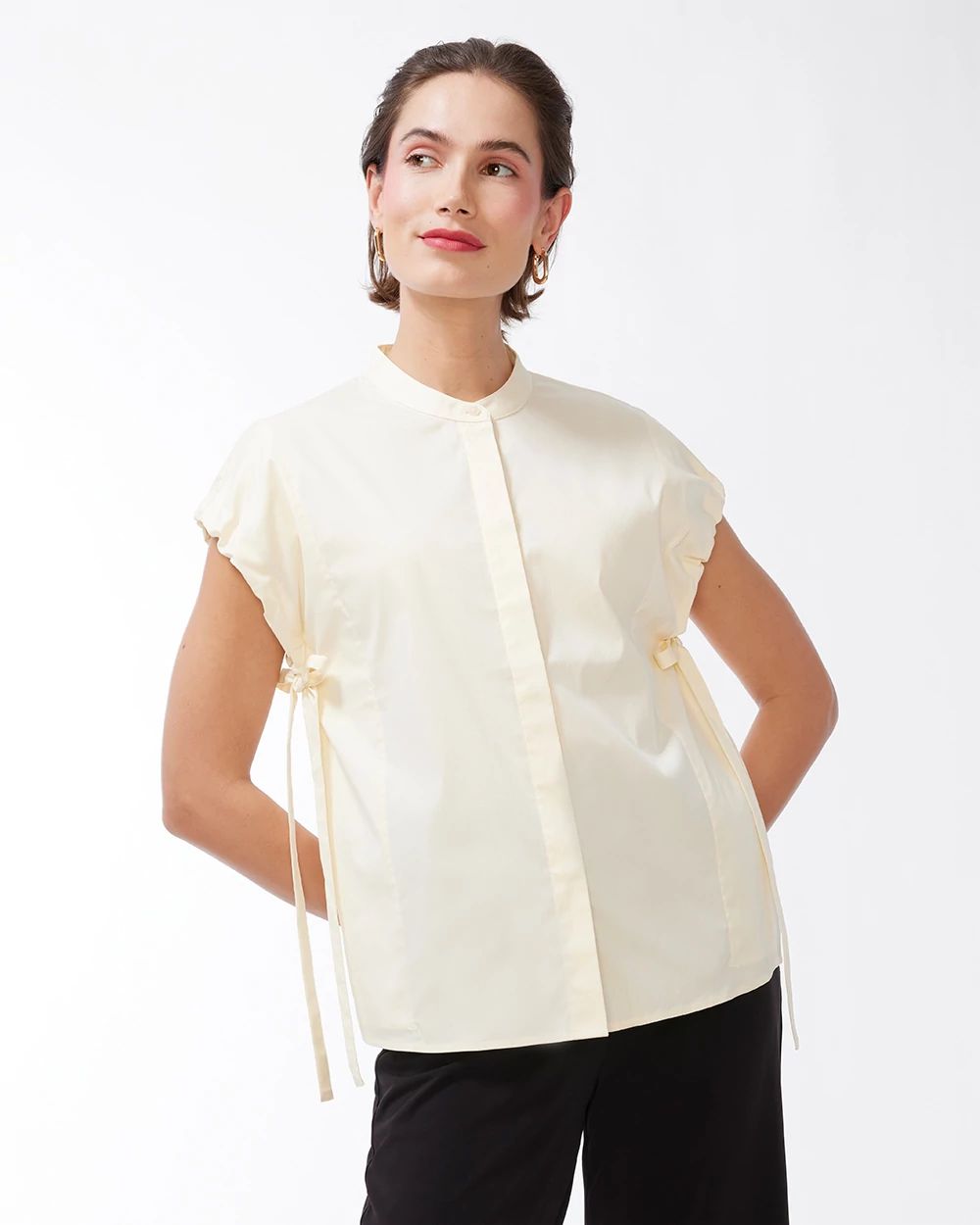 Black Label Poplin Neutral Blouse