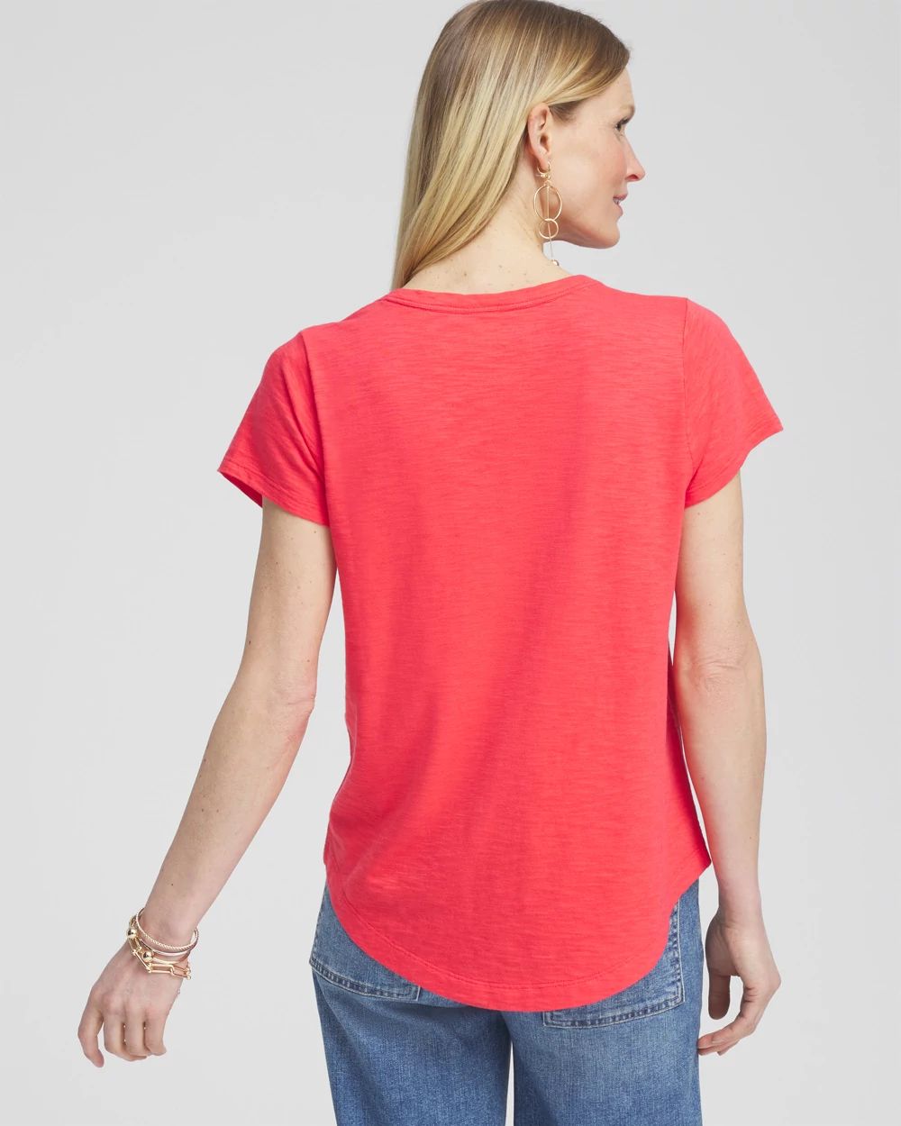Cap Sleeve V-neck Tee