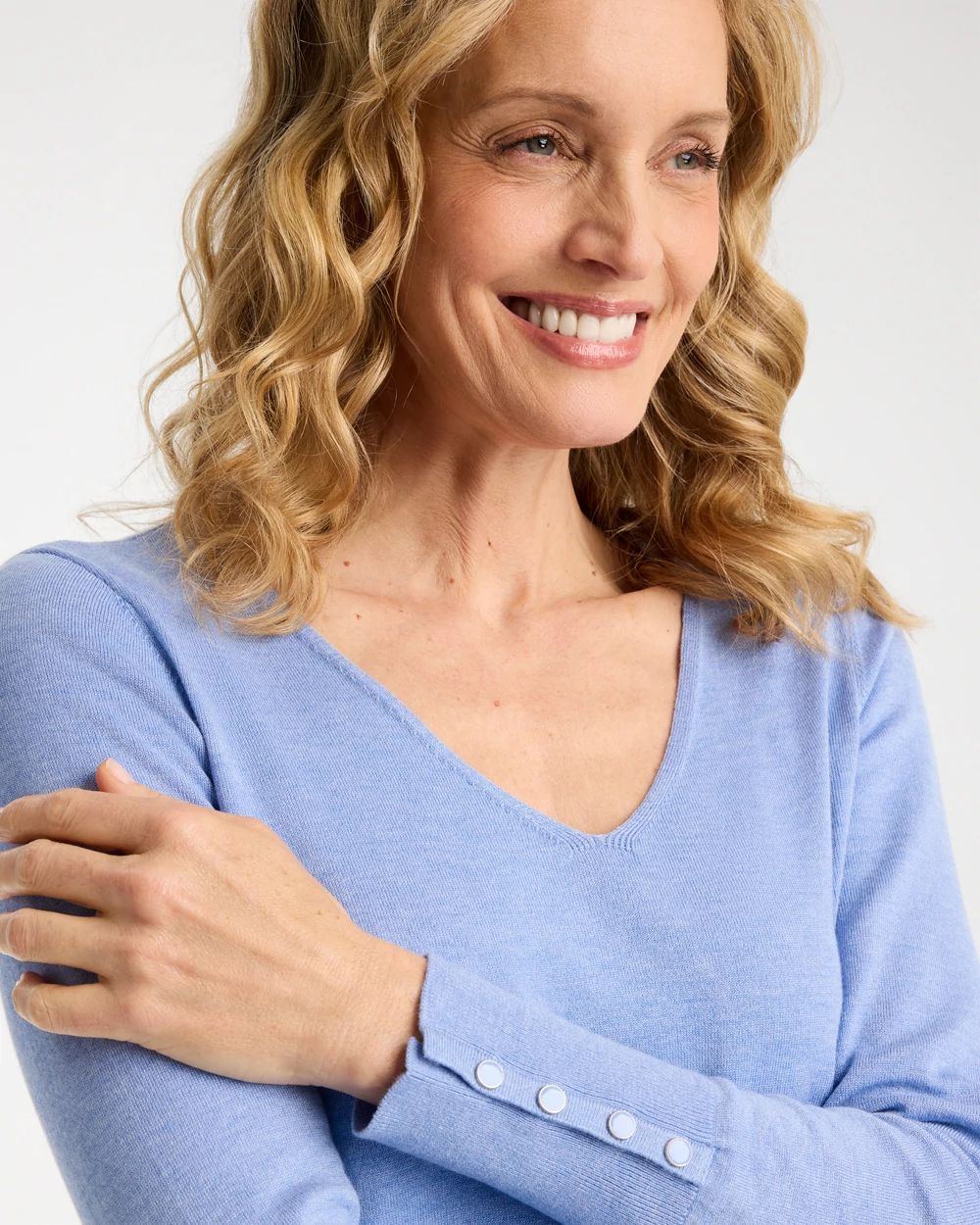 Ella V-Neck Pullover Sweater click to view larger image.