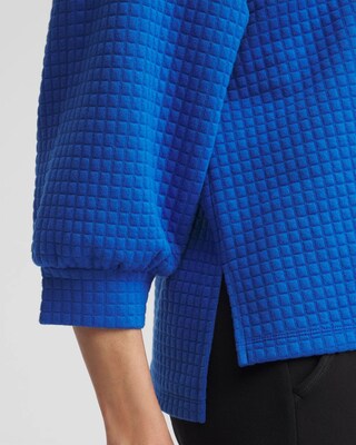 Zenergy® Jacquard Bubble-Sleeve Top click to view larger image.