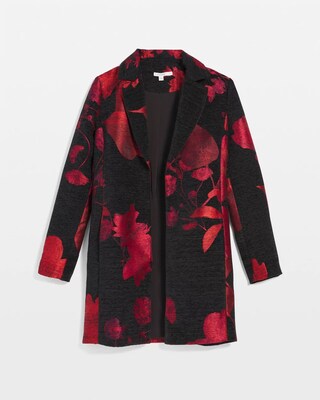 Red Floral Jacquard Topper click to view larger image.