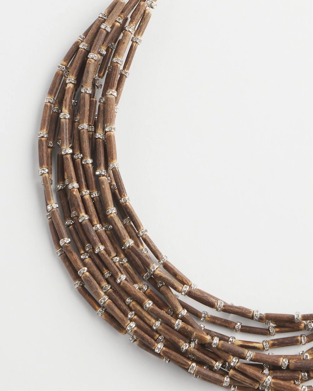 Wood Bead Illusion Necklace