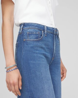 High Rise Wide Leg Cropped Denim click to view larger image.