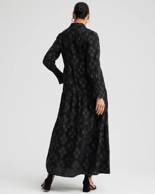 Lurex Tiered Shirt Dress