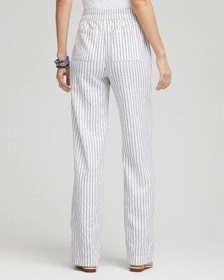 Striped Relaxed Linen Pants click to view larger image.