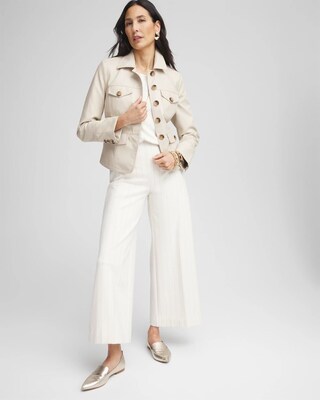 Juliet 360 Pinstripe Wide-Leg Pants click to view larger image.