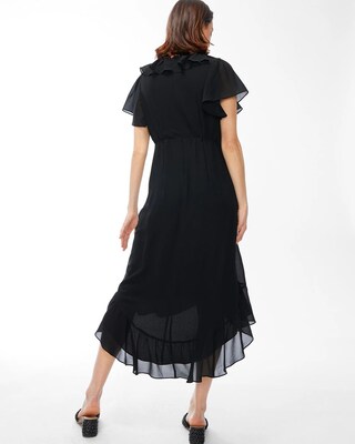 Faux Wrap Ruffle Dress