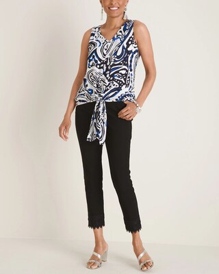So Slimming Brigitte Lace-Hem Slim Crops