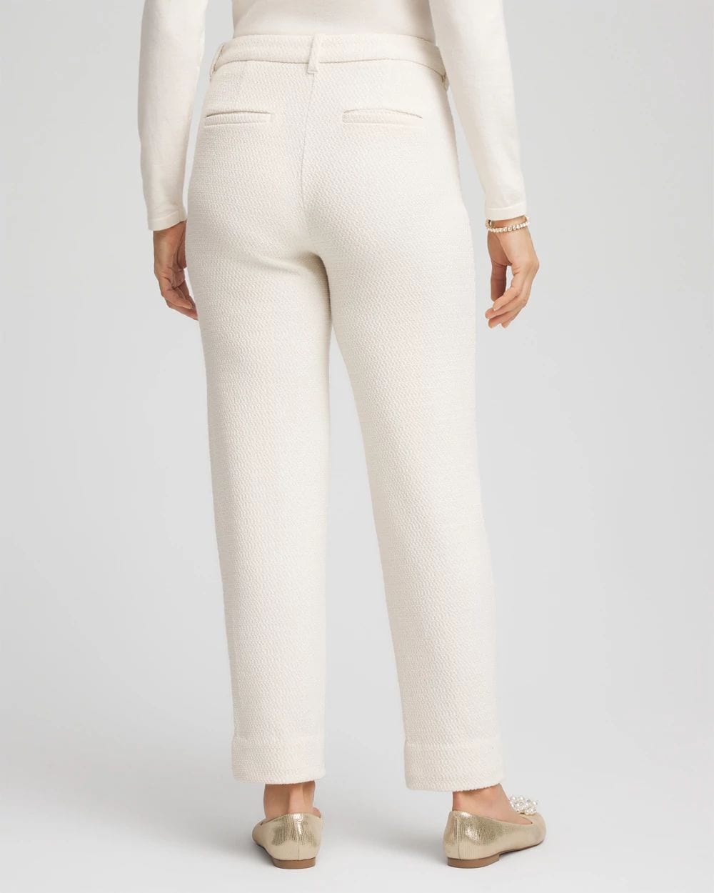 Matelassé Slim Tapered Ankle Pants click to view larger image.