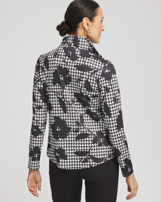 Zenergy® UPF Houndstooth Mock Neck Golf Top click to view larger image.