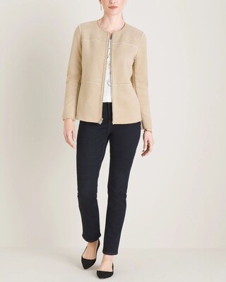 Reversible Faux-Shearling to Faux-Suede Jacket