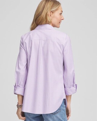 No Iron™ Gingham Sateen Shirt click to view larger image.