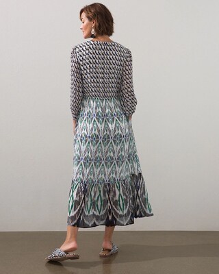 40th Anniversary Ikat Clip Dot Dress