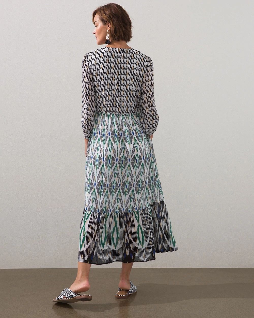40th Anniversary Ikat Clip Dot Dress