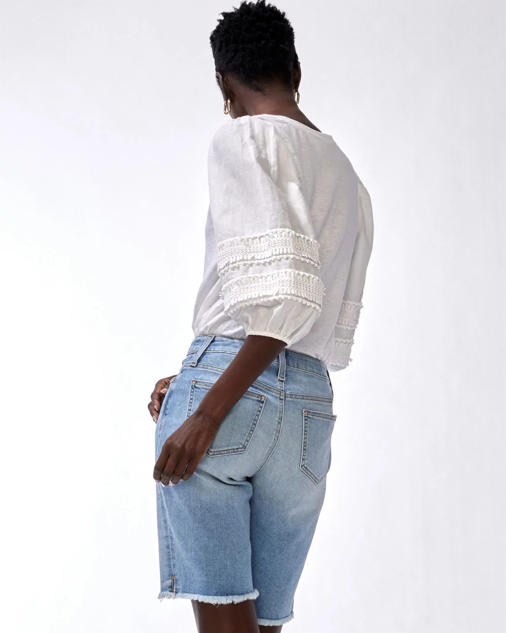 Girlfriend Fray Hem Shorts